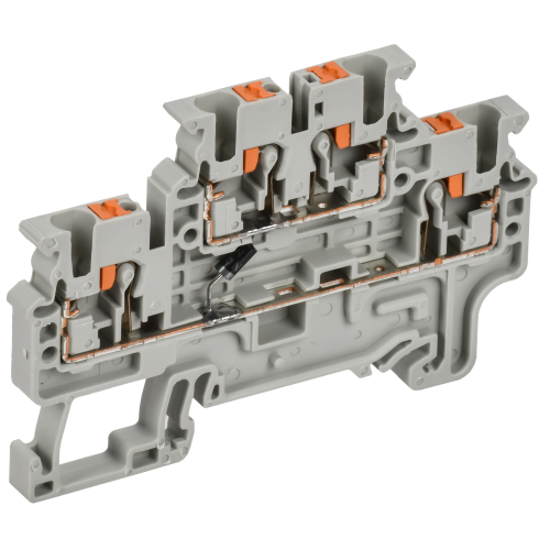 ARMAFIX Колодка клеммная CPDL2.5(E)D1 2х-уровневая с встроенным диодом IEK