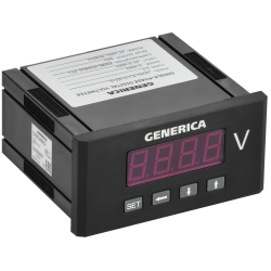 Вольтметр цифровой щитовой однофазный DO RS-485 48х96мм LED GENERICA
