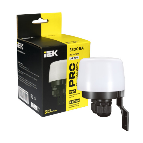 Фотореле ФР-604 3300ВА IP66 белый IEK