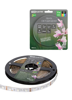 Лента светодиодная SMD5050-60 LED/м-IP20-12 В-14,4 Вт/м-RGB (5 м) блистер TDM