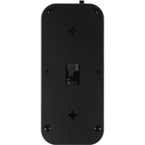 Сетевой фильтр Powercom SP-08 USB03AB 3,0М 3м (8 розеток) черный (коробка)
