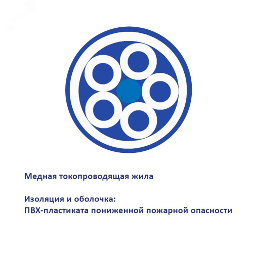 Кабель силовой ВВГнг(А)-LS 5х1.5ок(N,PE)-0.66 100м