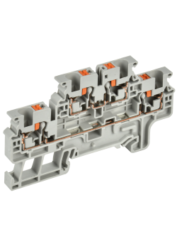 ARMAFIX Клемма пружин. Push-in CP-ML 2 ур. 4мм2 серая IEK