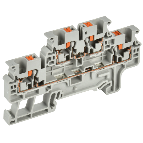ARMAFIX Клемма пружин. Push-in CP-ML 2 ур. 4мм2 серая IEK