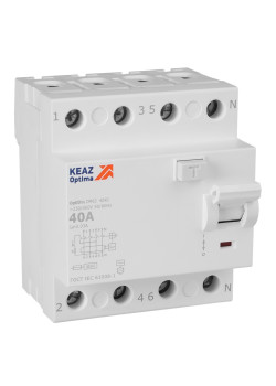 ВДТ без защиты от сверхтоков OptiDin DM63-4240-AC-4,5-УХЛ4 (4P, 40, 30mA)