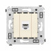 Компьютерная розетка RJ-45 без шторки в стену, кат.6А одинарная, Avanti, ванильная дымка Компьютерная розетка RJ-45 без шторки в стену, кат.6А одинарная, Avanti, ванильная дымка