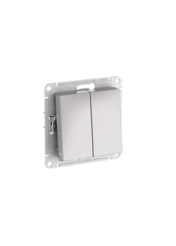 ATLASDESIGN AQUA 2-клавишный ВЫКЛЮЧАТЕЛЬ, IP44, сх.5, 10АХ, мех., быстрозажим. клем., АЛЮМИНИЙ
