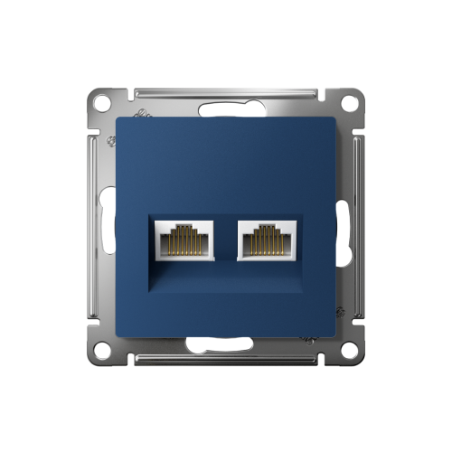 ATLASDESIGN РОЗЕТКА двойная компьютерная RJ45+RJ45 кат. 5e, механизм, АКВАМАРИН ATLASDESIGN РОЗЕТКА двойная компьютерная RJ45+RJ45 кат. 5e, механизм, АКВАМАРИН