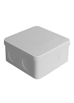 Коробка распределительная ОП 84х84х45мм IP54 7 выходов без гермовводов крышка защелкивающаяся сер. Epplast 125102