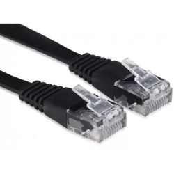 Патч-корд Buro Flat 4Гбит/с UTP 4 пары cat.6 Cu molded 1.5м черный RJ-45 (m)-RJ-45 (m) (BU-С6-FLAT-1.5M-B)