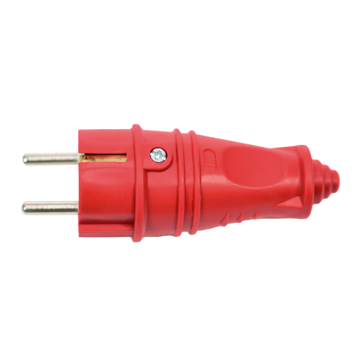 MULTISET Вилка 2К+З прямая каучуковая 16 А/250 В IP44 КРАСНАЯ MULTISET Вилка 2К+З прямая каучуковая 16 А/250 В IP44 КРАСНАЯ