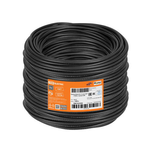 Провод ПуВнг(А)-LS 1х0,5 ГОСТ (1500м), черный TDM
