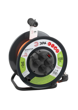 Удлинитель на метал. катушке 4х30м с заземл. 16А IP44 RMx-4es-3х1.5-30m-IP44 ПВС 3х1.5 Эра Б0046850