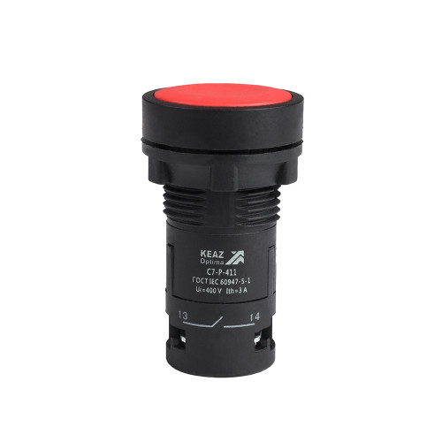 Кнопка OptiSignal Compact D22 C7-P-411 красная 1НО+1НЗ XB7NA45
