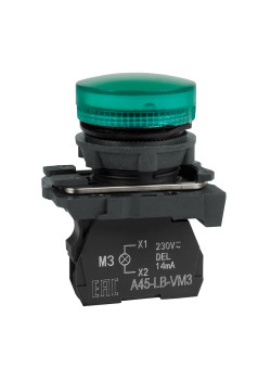 Сигнальная лампа OptiSignal D22 C5-L-M3 зеленая пластик 230-240VAC XB5AVM3