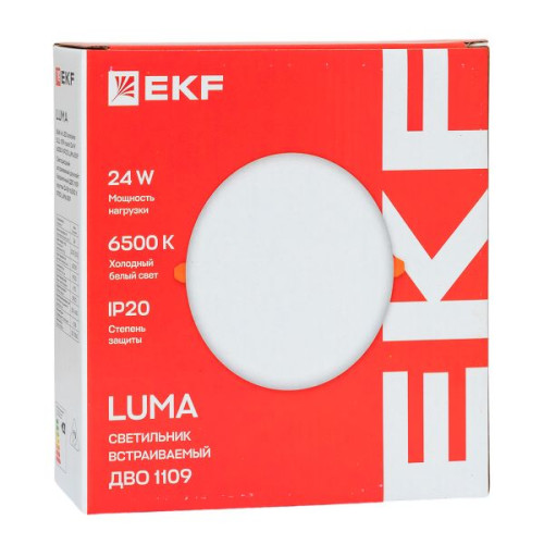 ДВО 1109 круглый 24Вт 6500K IP20 LUMA EKF ДВО 1109 круглый 24Вт 6500K IP20 LUMA EKF