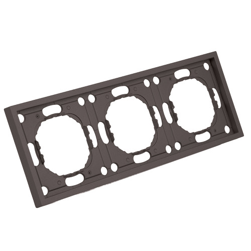 Рамка STEKKER, PFR00-5003-09 3-местная, серия Эмили, антрацит, soft touch Рамка STEKKER, PFR00-5003-09 3-местная, серия Эмили, антрацит, soft touch