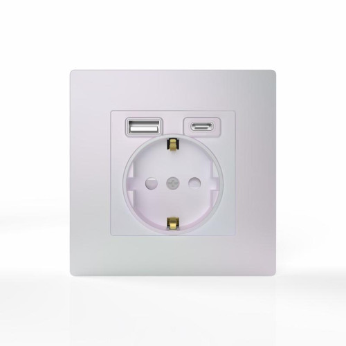 Розетка 1-м СП Pixel с заземл. с 2-мя заряд. устр. USB тип A+C IP20 механизм перламутр. TOKOV ELECTRIC TKE-PX-R1U2AC-C04 Розетка 1-м СП Pixel с заземл. с 2-мя заряд. устр. USB тип A+C IP20 механизм перламутр. TOKOV ELECTRIC TKE-PX-R1U2AC-C04