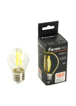 Лампа светодиодная Feron.PRO LB-1708 Шарик E27 1280LM 8W 175-265V 2700K