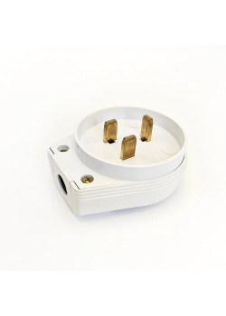 Разъем РШ-ВШ СП 32А 250В 2P+PE кругл. бел. TOKOV ELECTRIC TKL-OVSP-2P+PE-C01