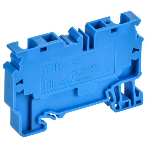 ARMAFIX Клемма пружинная CX6 BU 6мм2 проходная синяя IEK ARMAFIX Клемма пружинная CX6 BU 6мм2 проходная синяя IEK