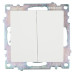 Переключатель 2-клавишный (механизм), STEKKER GLS10-7107-01 , 250V, 10А, серия Катрин, белый Переключатель 2-клавишный (механизм), STEKKER GLS10-7107-01 , 250V, 10А, серия Катрин, белый