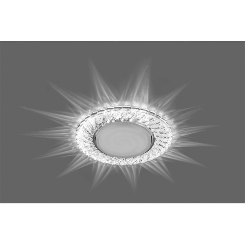 Светильник встраиваемый с белой LED подсветкой Feron CD4021 потолочный GX53 без лампы прозрачный Светильник встраиваемый с белой LED подсветкой Feron CD4021 потолочный GX53 без лампы прозрачный