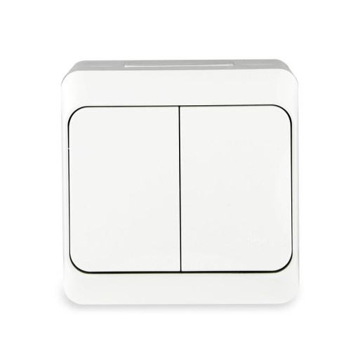 Выключатель 2-кл. ОП Nix 10А IP54 250В бел. TOKOV ELECTRIC TKE-NX-V2-C01-IP54