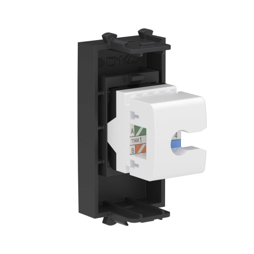 Компьютерная розетка RJ-45 без шторки модульная, кат.5е, Avanti, черный матовый, 1 модуль Компьютерная розетка RJ-45 без шторки модульная, кат.5е, Avanti, черный матовый, 1 модуль