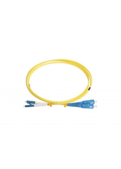 Патч-корд FC-D2-9-LC/UR-SC/UR-H-2M-LSZH-YL волоконно-оптический (шнур) SM 9/125 (OS2) LC/UPC-SC/UPC duplex LSZH 2м Hyperline 28388