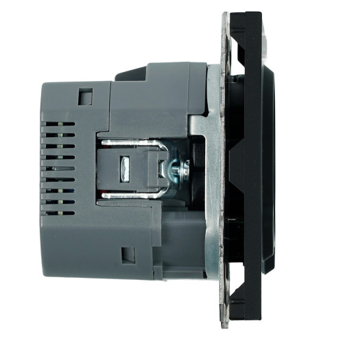 Розетка 1-местная з/ш с/з 16А + USB + Type C (механизм), Stekker, 250В, 20W, серия Эмили, черный уголь, soft-touch, RST16-5119-05 Розетка 1-местная з/ш с/з 16А + USB + Type C (механизм), Stekker, 250В, 20W, серия Эмили, черный уголь, soft-touch, RST16-5119-05