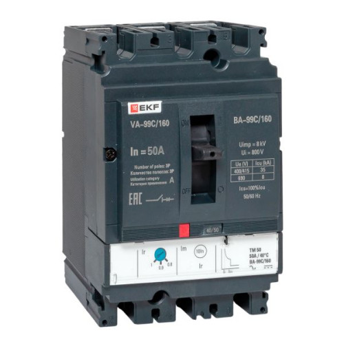 ВА-99C 160/50А 3P 35кА с термомагнитным расцепителем EKF