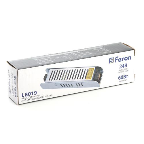 Трансформатор электронный для светодиодной ленты 60W 24V (драйвер), LB019 Трансформатор электронный для светодиодной ленты 60W 24V (драйвер), LB019