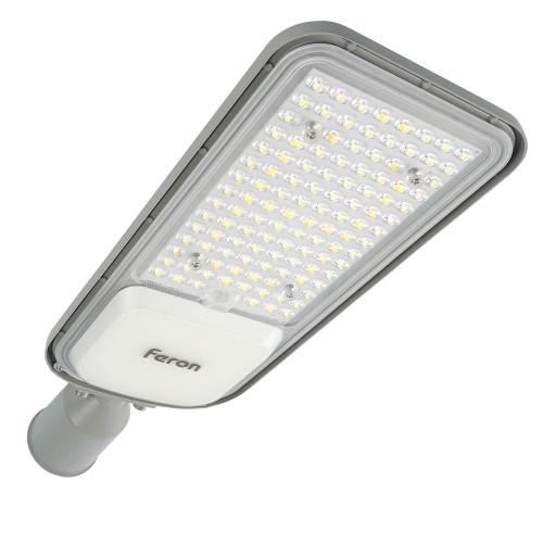 Светодиодный уличный консольный светильник Feron SP3050 100W 5000K 230V, серый Светодиодный уличный консольный светильник Feron SP3050 100W 5000K 230V, серый