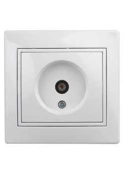 Розетка телевизионная одиночная TV СП Plano 1-301-01 IP20 бел. Intro Б0027617