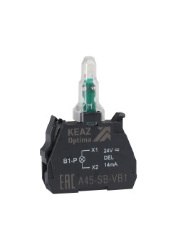 Световой-блок-OptiSignal-D22-A45-SB-VB6-синий-24 В AC/DC-с защитой от наводок ZBVB6