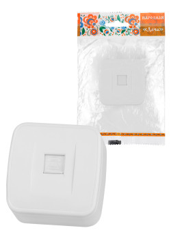 Розетка TФ (RJ-11) открытой установки IP20, белая 