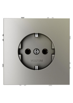 Розетка 1-м СП S70 16А с заземл. механизм шелк Voltum VLS040104