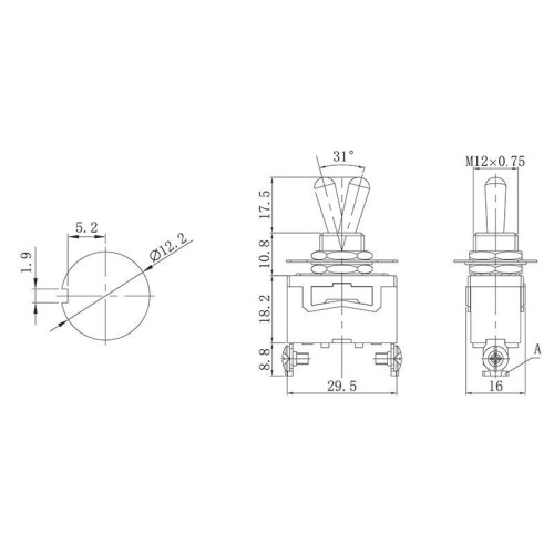 Тумблер 250В 15А (2с) ON-OFF 1п (KN-101) Rexant 36-4110 Тумблер 250В 15А (2с) ON-OFF 1п (KN-101) Rexant 36-4110