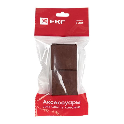 Соединитель (40x25) (4 шт) темн. дерево EKF-Plast