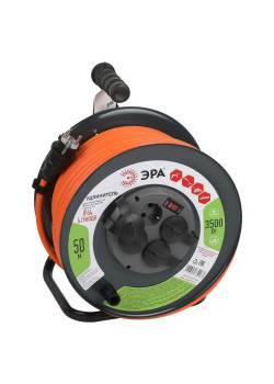 Удлинитель силовой RMx-4es-3x2.5-50m-IP44 на метал. катушке с заземлением с выключателем 4 розетки 50м ПВС Эра Б0052922