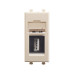 USB 2.0 розетка модульная, тип А-А, Avanti, ванильная дымка, 1 модуль