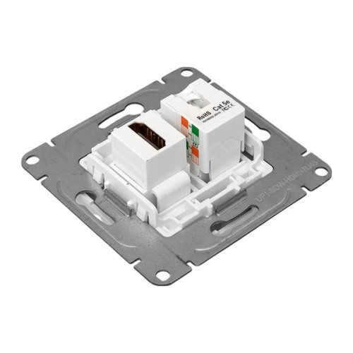 Механизм роз. HDMI+RJ45 (cat5), бел. Эпика EKF Механизм роз. HDMI+RJ45 (cat5), бел. Эпика EKF