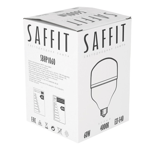 Лампа светодиодная SAFFIT SBHP1060 E27-E40 60W 230V 4000K Лампа светодиодная SAFFIT SBHP1060 E27-E40 60W 230V 4000K