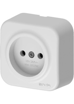 Розетка 1-м СП ARIA 16А IP20 без заземл. бел. ARVIA 25 01 1000 215