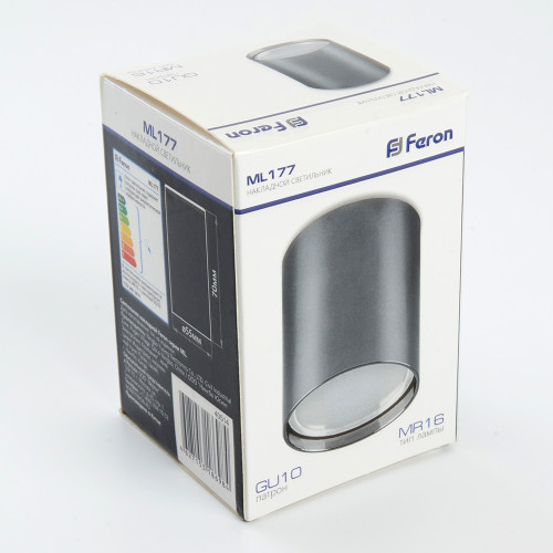 Светильник потолочный Feron ML177 MR16 GU10 20W 230V, хром Светильник потолочный Feron ML177 MR16 GU10 20W 230V, хром