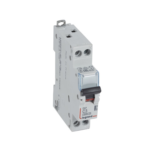 Авт.выкл.DX3 1п+N С3А 6kA/10кА LEGRAND