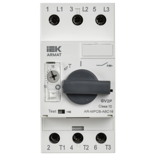 ARMAT Автоматический выключатель защиты двигателя A6 GV2P 10-16А IEK ARMAT Автоматический выключатель защиты двигателя A6 GV2P 10-16А IEK