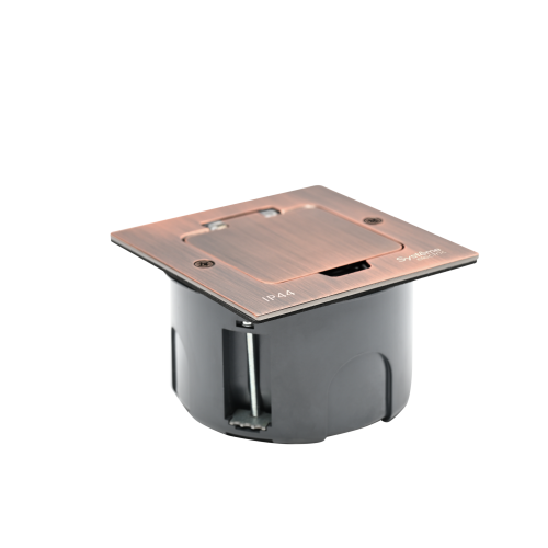 MultiDesk Лючок на 2 модуля IP44 с монтажной коробкой для стены, фальшпола, стола МЕДЬ, тип MDK20 MultiDesk Лючок на 2 модуля IP44 с монтажной коробкой для стены, фальшпола, стола МЕДЬ, тип MDK20