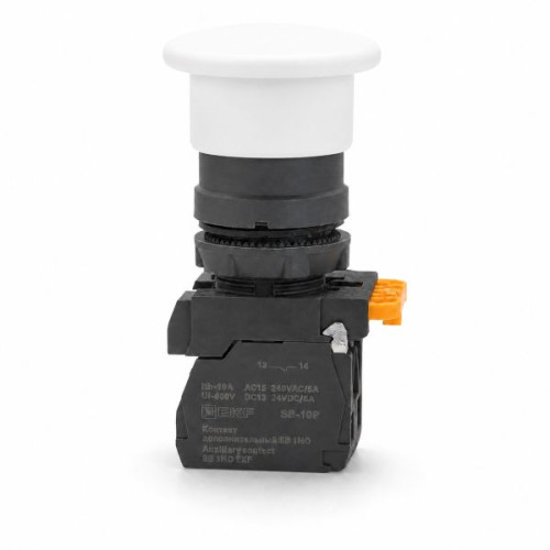 Кнопка SB-34 грибовидная 1NO+1NC белая
